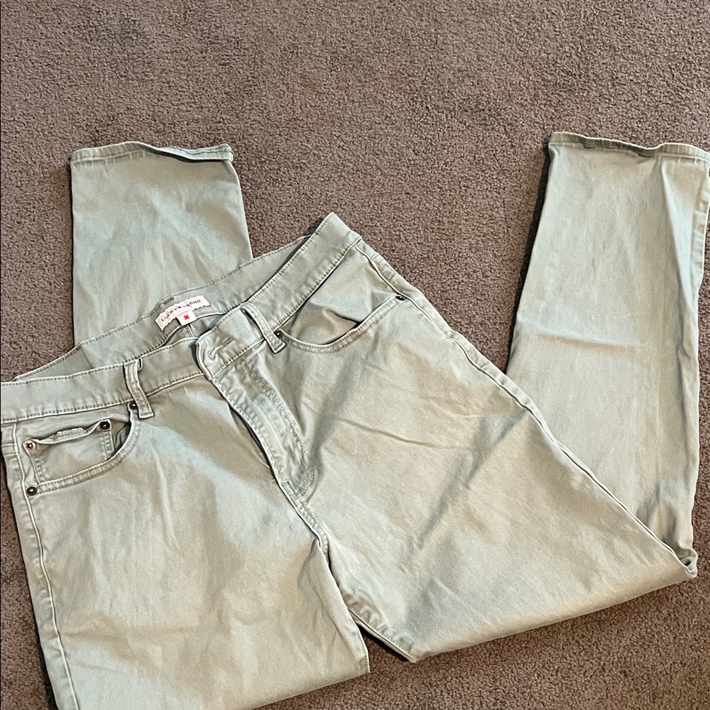 Lucky Brand Pale Green Denim Pants 34x30